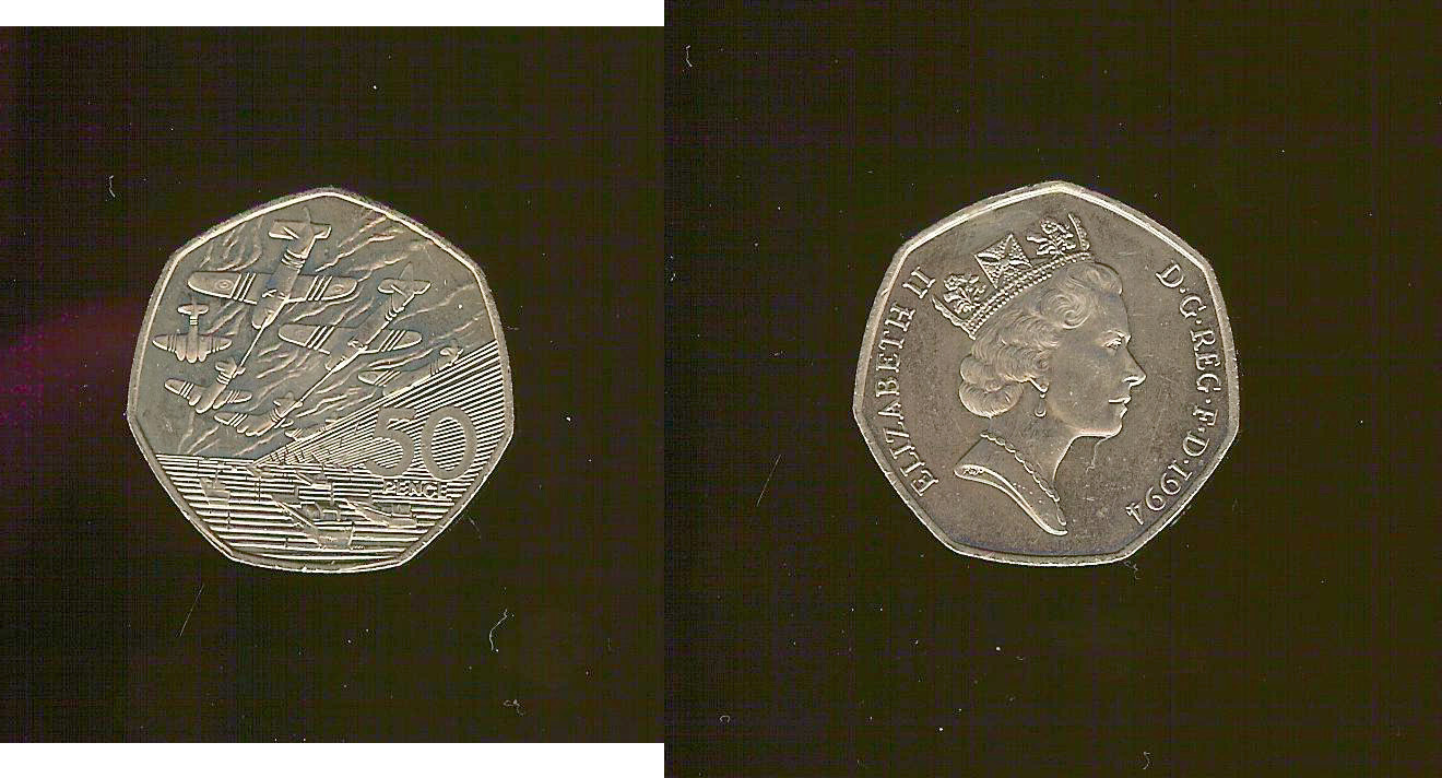 ROYAUME-UNI 50 Pence D-Day 1998 SPL+